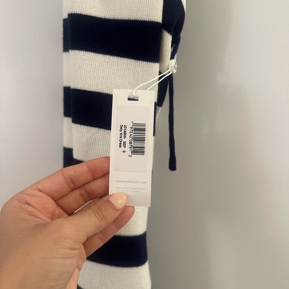 Frankie’s Bikinis Striped Halter Dress - Picture 3 of 6